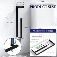 Nouveau Porte-Papier Toilette Mural Moderne Premium en Acier Inoxydable 304 pour Rouleau Géant 2026