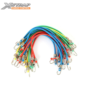 Cordon élastique XSTRAP avec crochet en J, 18 pouces, corde élastique en nylon haute résistance, résistance à la rupture de 70 kg, certifié GS/TUV pour camion de fret, moto - Product Image 1