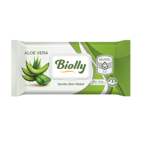 Biolly 120 PCs Cotton Wet Wipes-Aloe Vera Household - Product Image 1