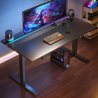 Bureau d'étude et de jeu électrique moderne à hauteur réglable, pliable et convertible, pour bureau d'ordinateur à domicile