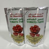Sachet imprimé sur mesure à haute barrière en aluminium, pochette autoportante pour sauce tomate, confiture 50G 70G