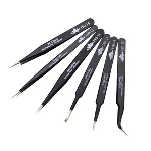 Ballwei Anti-static Tweezers ESD-10 To ESD-15 Pointed Tip Industrial Grade Precision <b>Tools</b> For Electronics Repair - Product Image 2