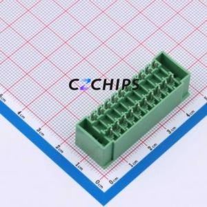 DB2EVHBM-3.5-2*10P-GN Plug-in Terminal Block Through hole,P=3.5mm Board-to-Board / Socket - Closed Screw Fixing 2x10P 3.5mm - Product Image 2