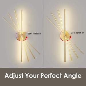 Thay Đổi Độ Sáng Tường Sconces Bộ Hai 350 Xoay Đen Không Dây Pin Hoạt Động Tường Ánh Sáng Sconces Với Điều Khiển Từ Xa - Product Image 5