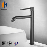 Robinet de salle de bain WaterMark Australia au design moderne et luxueux, robinets de bain en chrome noir, robinet d'eau