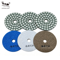 LITTLE ANT 3 4 5 Étapes Tampon de polissage diamanté à sec pour surfaces murales à finition fine 4 pouces 100 mm pour marbre, quartz, granit