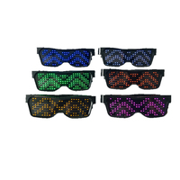 Lunettes intelligentes LED RGB magiques avec 200 perles LED, programmables par application, rechargeables par USB sans fil, 5 heures d'autonomie pour les fêtes et les festivals