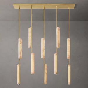 RHOEM Audubon Alabaster Linear <strong>Chandelier</strong> Alabaster <strong>Chandelier</strong> for Living Room Villa Dining Room Luxury Lighting Decoration Home - Product Image 1