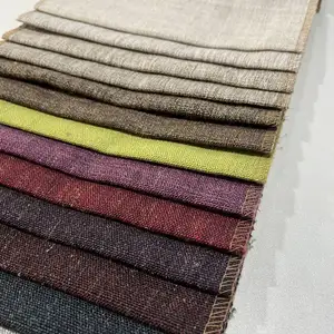 Factory Direct Durable Linen Look Woven Polyester Car seat Upholstery Fabrics For Sofa Home Textile