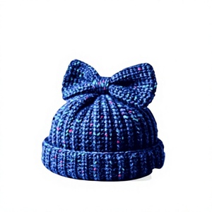 Gorro de Lana 100% Tejido Casual Premium para Mujer - Gorro de Invierno Moderno con Colores Personalizados para Venta al por Mayor OEM - Product Image 5