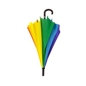 Paraguas de Viaje Moderno al por Mayor con Mango en J, 8 Varillas, Resistente al Viento y a la Lluvia, Recto, Colorido, Apertura Automática, Tubo de Hierro, Personalizable - Product Image 4