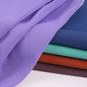 Bán Buôn Chất Lượng Tốt Nhất Polyester Voan Vải Satin Cảm Giác Vải Cho Trang Phục Và Hàng May Mặc