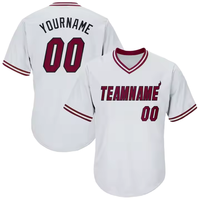 Kaos Baseball Lengan Pendek Kualitas Custom OEM Sublimasi Polos Tanpa Kancing untuk Pria