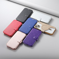 Étui portefeuille pour S21 6,7 pouces en cuir PU, design professionnel, avec anneau magnétique, porte-cartes et blocage RFID