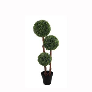 Arbre artificiel décoratif en buis et plante en pot, 90 cm, 120 cm de haut, spirale en plastique, feuilles artificielles en <span class=keywords><strong>bois</strong></span> - Product Image 2