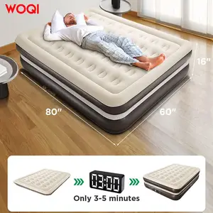 WOQI neues luxuriöses und bequemes Doppelbett hoher Boden Luftmatratze mit eingebautem automatischen Pumpen