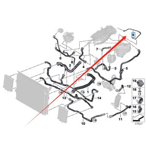 17128740118 BMW 1 2 3 4 serisi için F31 F30 F21 F33 F35 F20 F36 yüksek kaliteli soğutucu radyatör hortumu fabrika toptan fiyat - Product Image 6