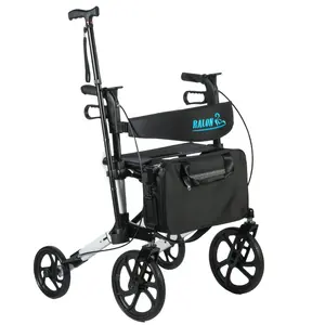 בסיטונאות תכליתי הליכה סיוע-Ralon כיסא גלגלים מפעל סיטונאי אלומיניום הליכה סיוע נכים למבוגרים הליכון מתקפל rollator ווקר