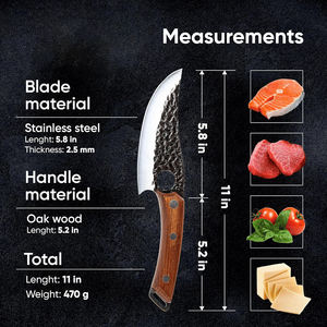Ensemble cadeau de couteaux de boucher de qualité supérieure, couteau <span class=keywords><strong>à</strong></span> viande forgé <span class=keywords><strong>à</strong></span> la main, couteaux <span class=keywords><strong>à</strong></span> désosser avec étui en cuir, boîte cadeau pour la cuisine et le camping - Product Image 3