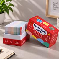 Cartes éducatives personnalisées, cartes flash, cartes à jouer, boîte d'emballage, impression personnalisée, fabricant OEM pour jeux éducatifs