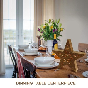 14 "ตกแต่งแบตเตอรี่ดำเนินการ Rustic Led Light ไม้ Star Sign สำหรับวันประกาศอิสรภาพตกแต่ง - Product Image 2