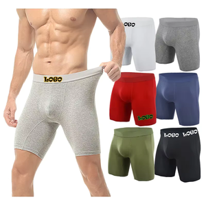 <span class=keywords><strong>Boxer</strong></span> da Uomo in Cotone Elasticizzato Personalizzati, Slip Lunghi, Pantaloncini Comodi in Morbido Cotone - Product Image 1