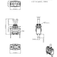 Interrupteur à bascule TOOWEI SPST ON/OFF, 2 bornes, montage sur panneau 12 mm, 10A 15A 250V 12V