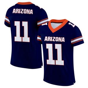 最新の製作所高品質カスタム昇華アメリカンフットボールジャージープラスサイズの男性レトロアメリカンフットボールウェア - Product Image 5