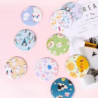 Mini miroir de poche rond personnalisé en métal argenté, miroir de maquillage, logo personnalisé, cadeaux promotionnels de mariage
