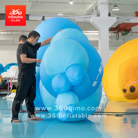 Ballons publicitaires sphériques gonflables géants bleus lumineux imperméables sur mesure 360° pour événements