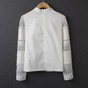 Camicette da donna a maniche lunghe <span class=keywords><strong>con</strong></span> gancio in pizzo camicia bianca <span class=keywords><strong>con</strong></span> paillettes ricamate <span class=keywords><strong>piume</strong></span> taglie forti S-5XL - Product Image 6