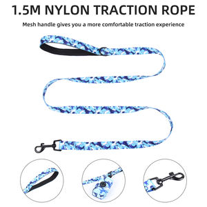 調整可能ナイロンペットハーネスバンダナ反射メッシュ犬の首輪セット,コーギーテディフレンチブルドッグ用 - Product Image 5