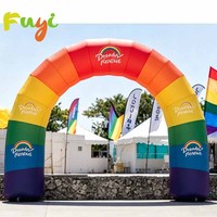 Arche gonflable aux couleurs arc-en-ciel pour la Moisson des fiertés, idéale pour les événements commerciaux et les expositions, de haute qualité