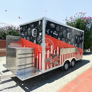 Remorque de voiture de nourriture de restaurant de rue bon marché avec panneau lumineux personnalisé pour la restauration camion de <span class=keywords><strong>salon</strong></span> de manucure mobile - Product Image 4