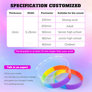 מותאם אישית קידום מכירות מתנה סיליקון צמיד מודפס סובלימציה ספורט אירוע ספורט לוגו מותאם אישית - Product Image 3