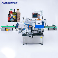 Machine d'étiquetage automatique double face pour les surfaces planes avant et arrière, applicateur d'autocollants, étiqueteuse pour flacons de cosmétiques et de détergent