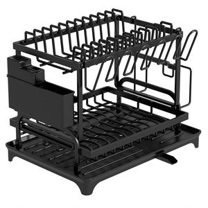 <b>Kitchen</b> Storage <b>Rack</b>, Drain Bowl <b>Rack</b>, Household Countertop, Double-layer Multifunctional - Product Image 1