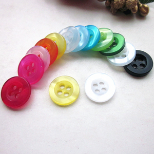 Giá Rẻ Giá 11Mm 4 Lỗ Vòng Rộng Cạnh Phẳng Pearlescent Nhựa Áo Sơ Mi Nút Cho Nam Giới Thủ Công DIY Hat Găng Tay Trang Trí - Product Image 3