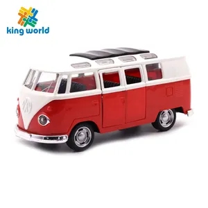 New Arrival Diecast 1:32 2 Opening Doors Pullback Toy Bus Diecast T1 Bus Alloy Model Car