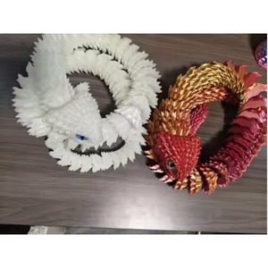 Figurine de serpent imprimée en 3D extra-large, 47,5 pouces (120 cm), en plastique, articulations mobiles et flexibles, jouet anti-stress, animal, dinosaure - Product Image 6