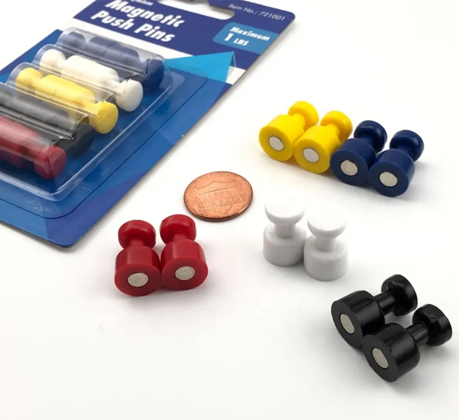 Magnetic pawns style decorative hook push pins