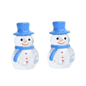 Adorno Navideño de Resina con Muñeco de Nieve Luminoso con Gorro Azul en Miniatura para Manualidades, Accesorios de Resina, Decoración de Mesa - Product Image 6
