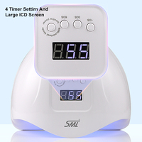 Lampe UV LED SML pour ongles avec panneau à boutons surélevé, affichage numérique, modes de minuterie multiples, lumière de durcissement rapide du gel pour salon de manucure et manucure à domicile