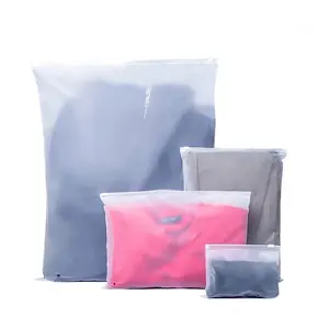 Custom Matte/Frosted Biodegradable Plastic Packaging Zipper Bags, T Shirt Swimwear Zip Lock Bag