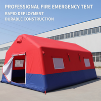 Tente d'urgence gonflable en PVC de haute qualité, grande taille, double couche, imperméable 3000 mm, pour secours médical et incendie, automatique et rapide