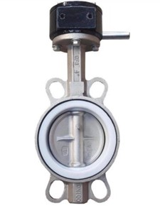 D371F-16P Worm Gear thép không gỉ Wafer bướm van <span class=keywords><strong>cf8</strong></span> cf8m PTFE ghế PN16 ASTM tiêu chuẩn - Product Image 2