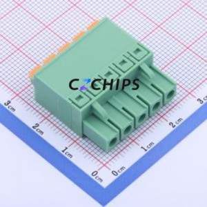 KF2EDGKN-5.0-5P Plug-in Terminal Block P=5mm Connector ( Connector Type: Plug )( Construction: 1x5P )( Pitch: 5mm ) - Product Image 2