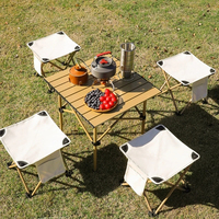 Chaise et tabouret de camping pliants modernes, mobilier d'extérieur portable pour le camping, la pêche, la randonnée, le jardinage avec sac de transport