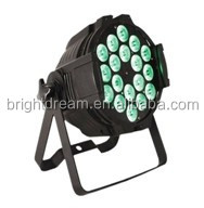 Éclairage de scène LED 18x10W RGBW 4-en-1 Projecteur IP44 Non-étanche 8 Canaux DMX512 Effet Wash pour KTV Bar DJ Club Aluminium