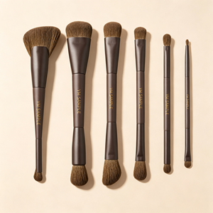 Juego de 11 Brochas de Maquillaje de Doble Punta Color Marrón, Brochas Cosméticas de Pelo Sintético Suave, Maquillaje Profesional - Product Image 4